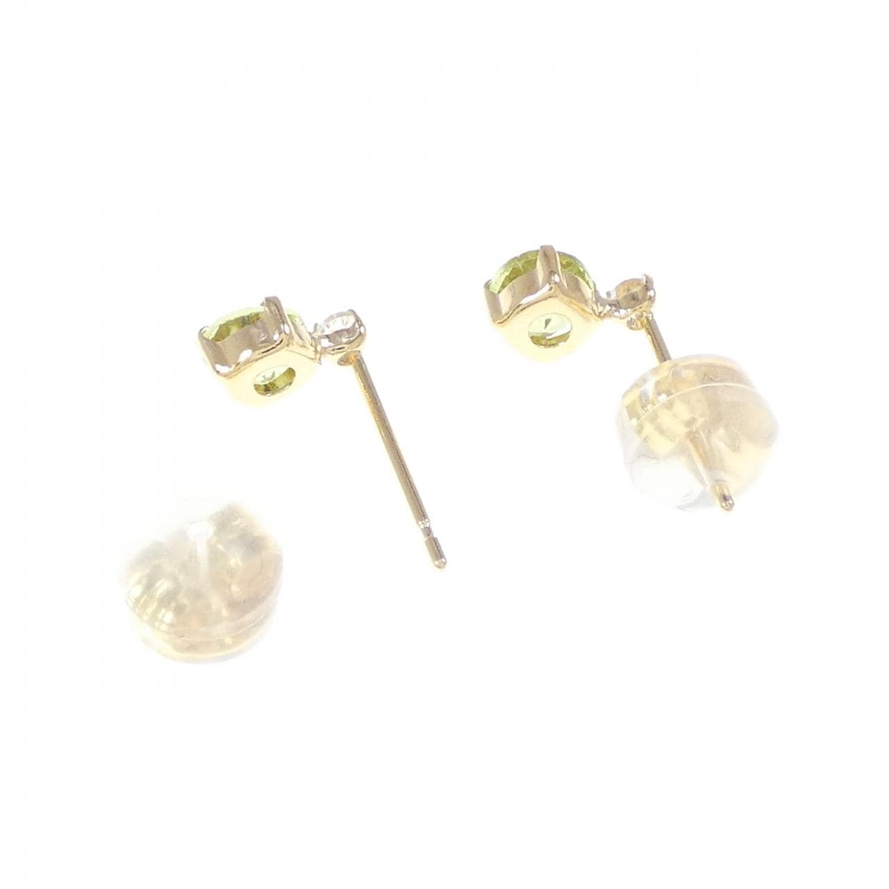 [新品] K18YG 橄欖石耳環