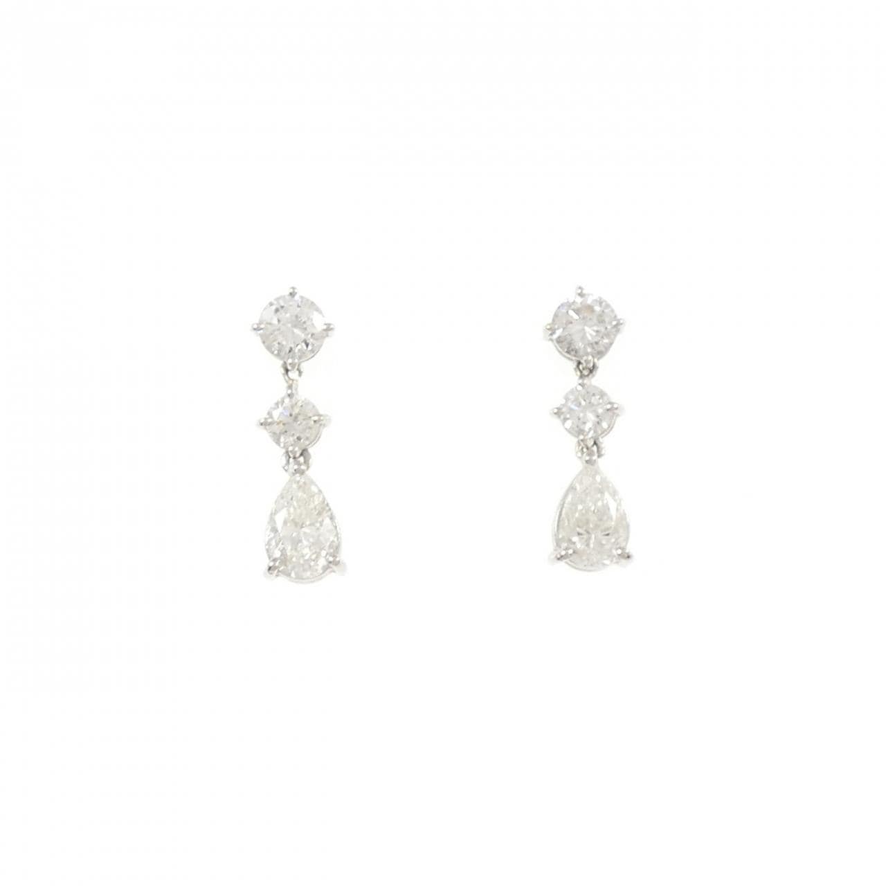 PT900 ダイヤモンド ピアス 1.00CT