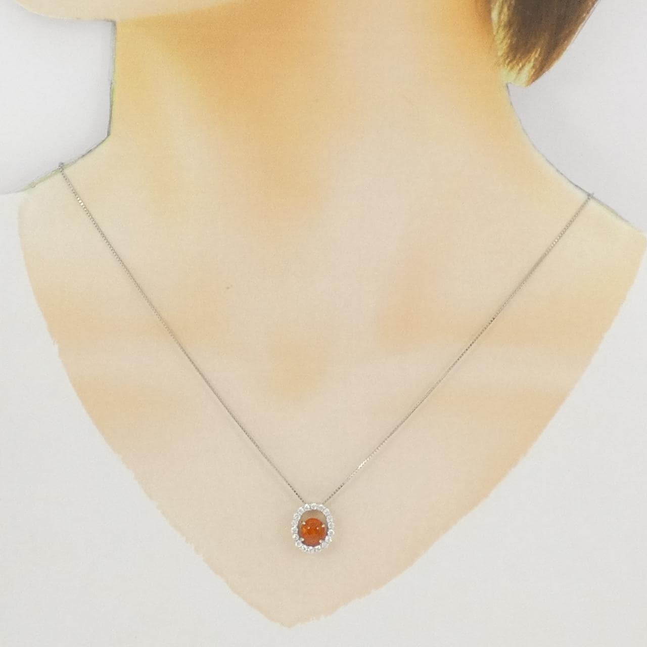 PT900/PT850 オパール ネックレス 1.02CT