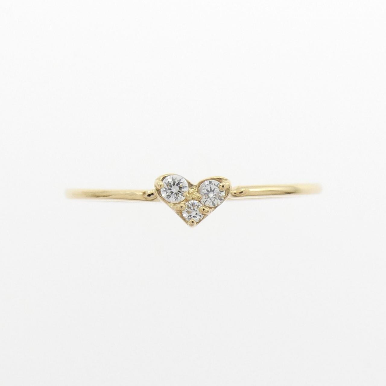【再加工款】K18YG心形鑽石戒指 0.05克拉