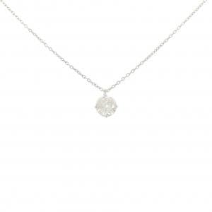 PT999/PT850 ソリティア ダイヤモンド ネックレス 0.7CT