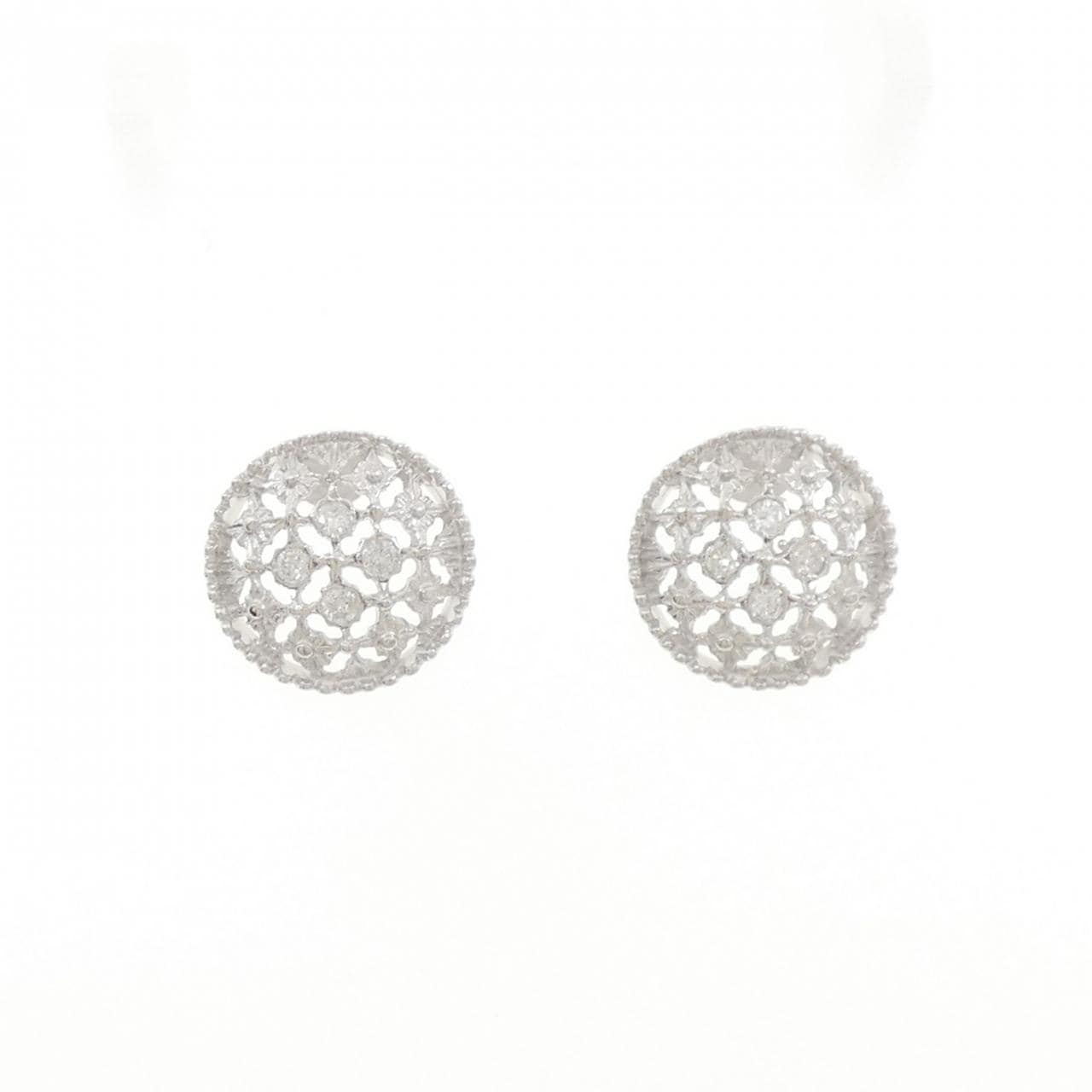 K18WG ダイヤモンド ピアス 0.21CT