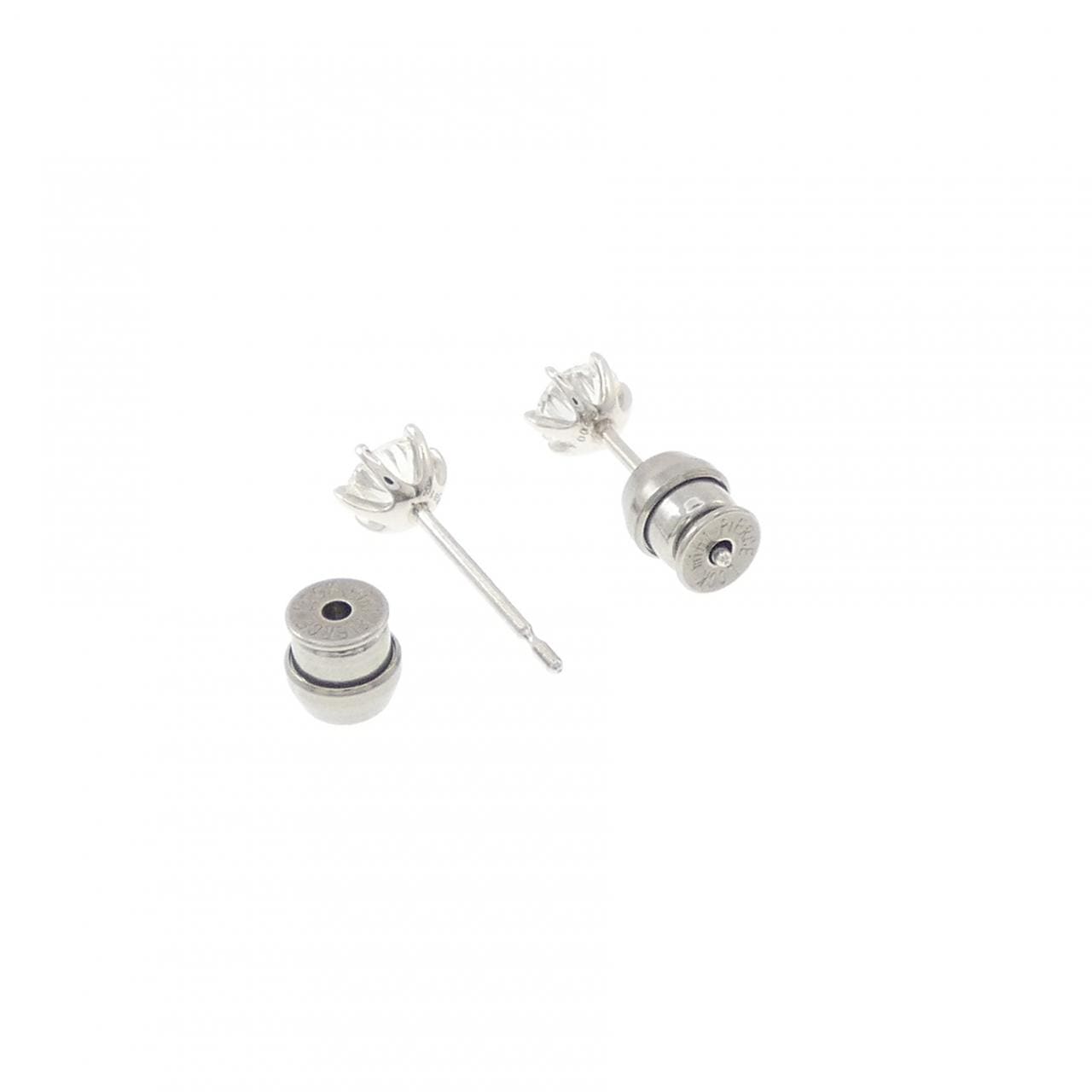 【リメイク】PT900/ST ダイヤモンド ピアス 0.300CT 0.316CT D-E VVS2 VG