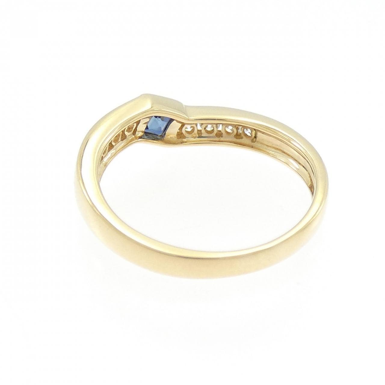 18KYG サファイヤ リング 0.23CT