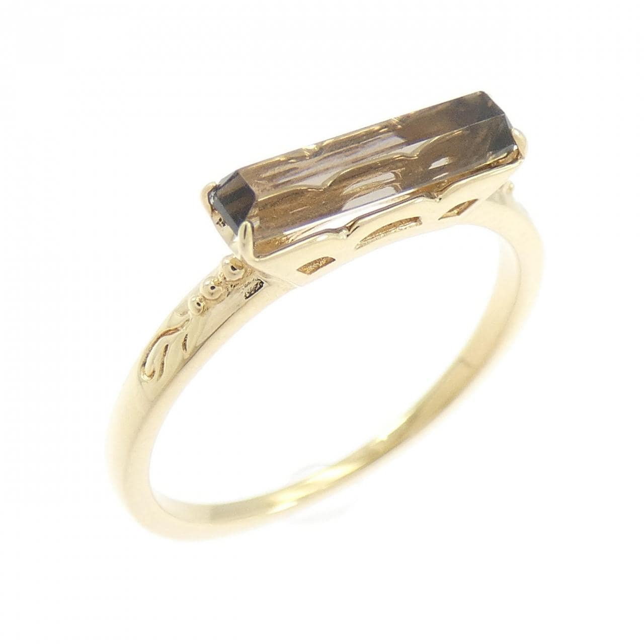 アガット スモーキークオーツ リング