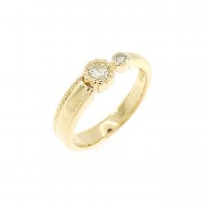 K18YG ダイヤモンド ピンキーリング 0.15CT