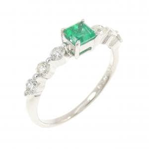 PT900 エメラルド リング 0.30CT