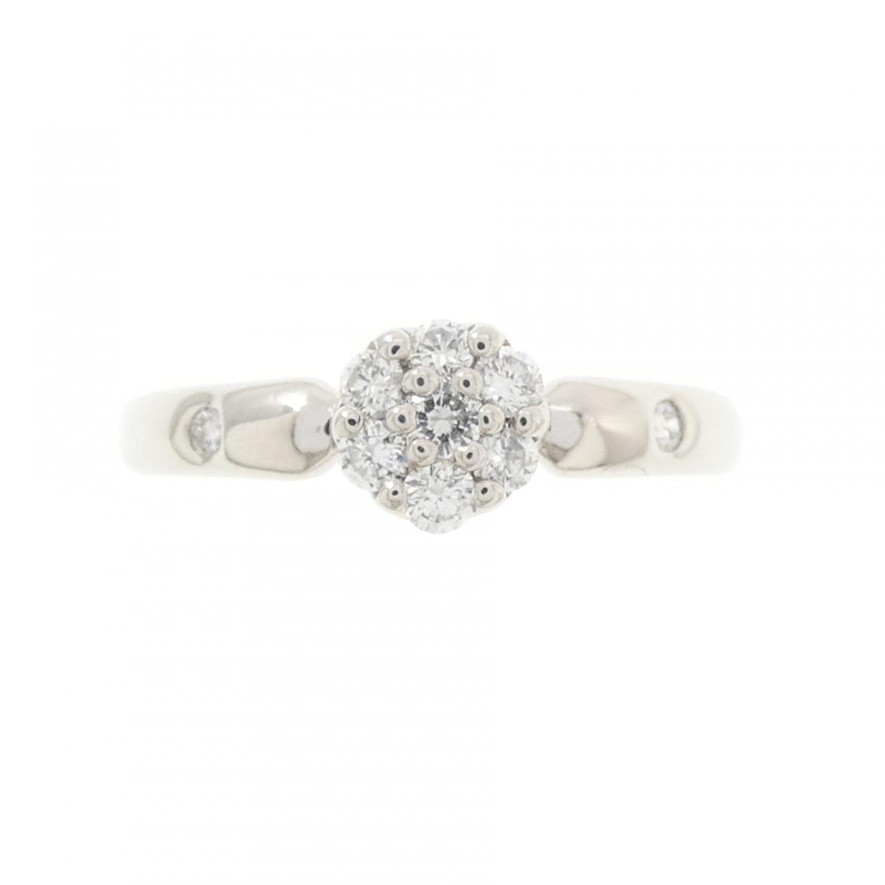PT900 フラワー ダイヤモンド リング 0.28CT