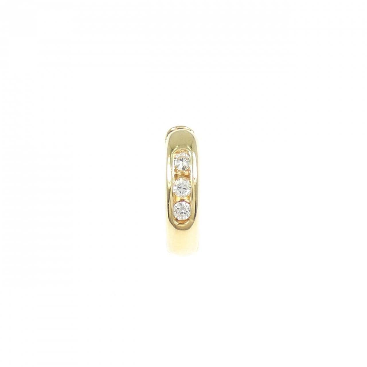 K18YG鑽石耳夹0.04克拉单耳