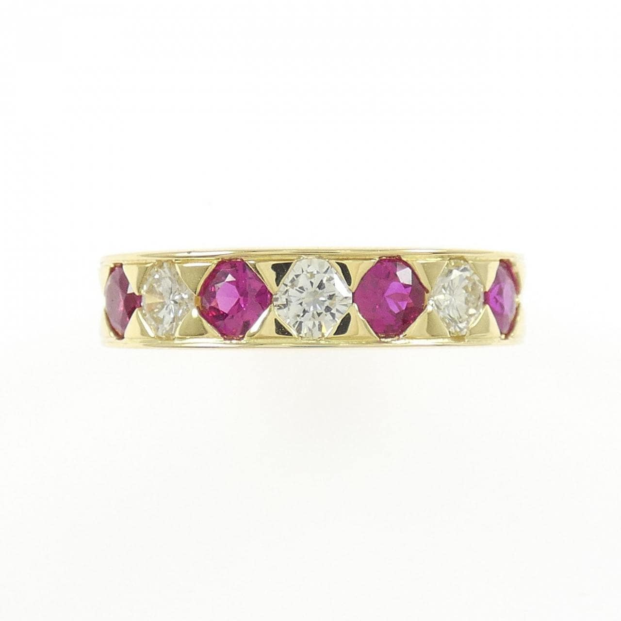K18YG ルビー リング 0.57CT