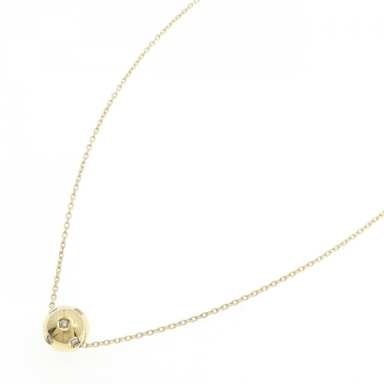 K18YG ダイヤモンド ネックレス 0.11CT