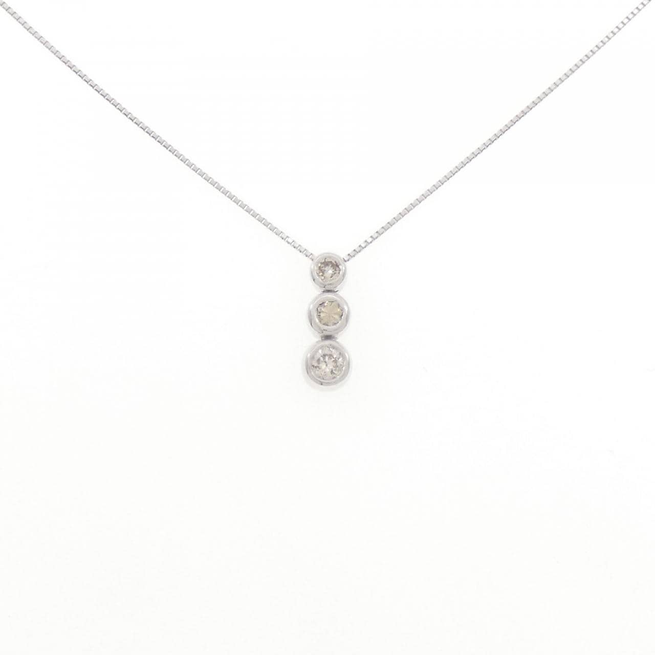 K18WG ダイヤモンド ネックレス 0.50CT