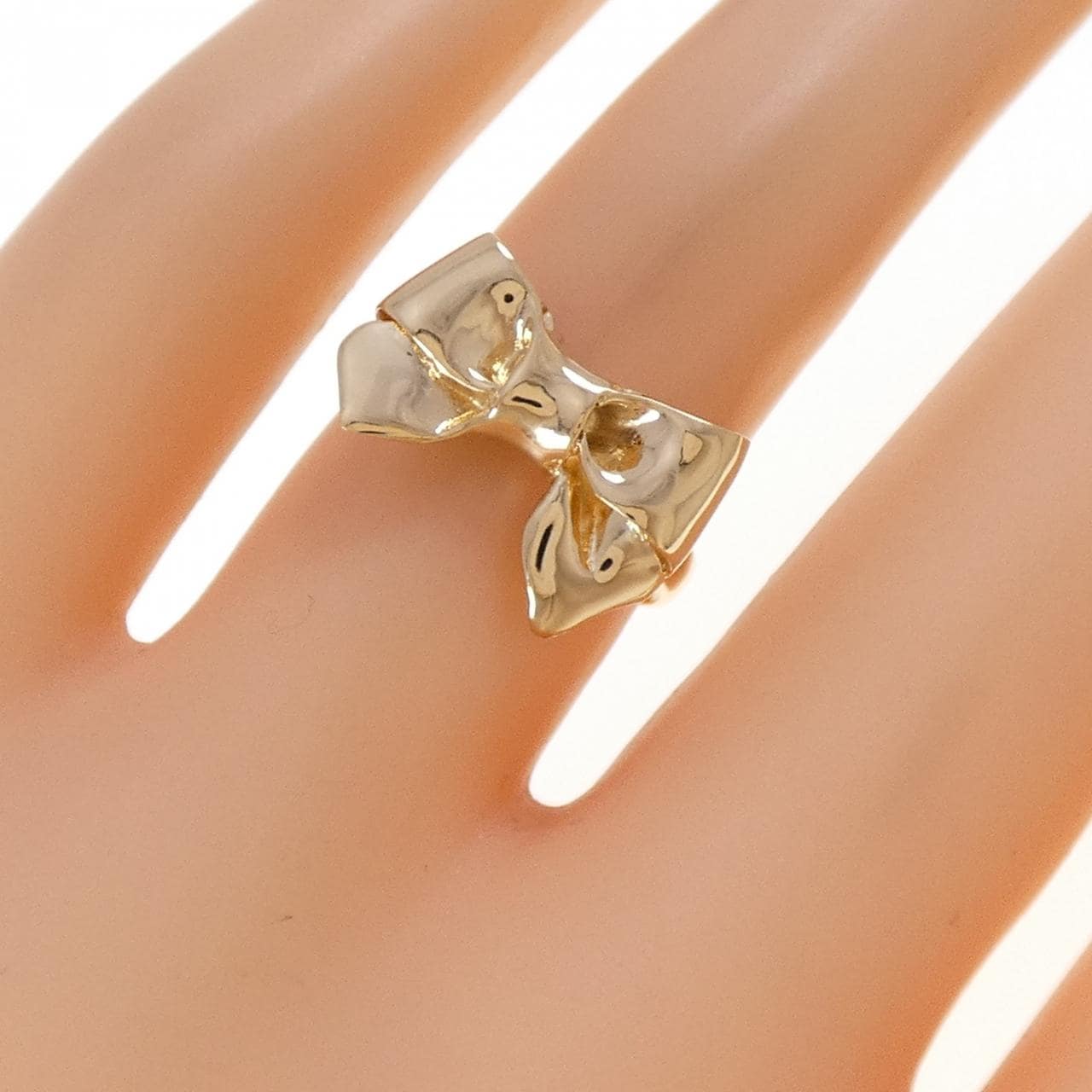 K18YG リボン リング