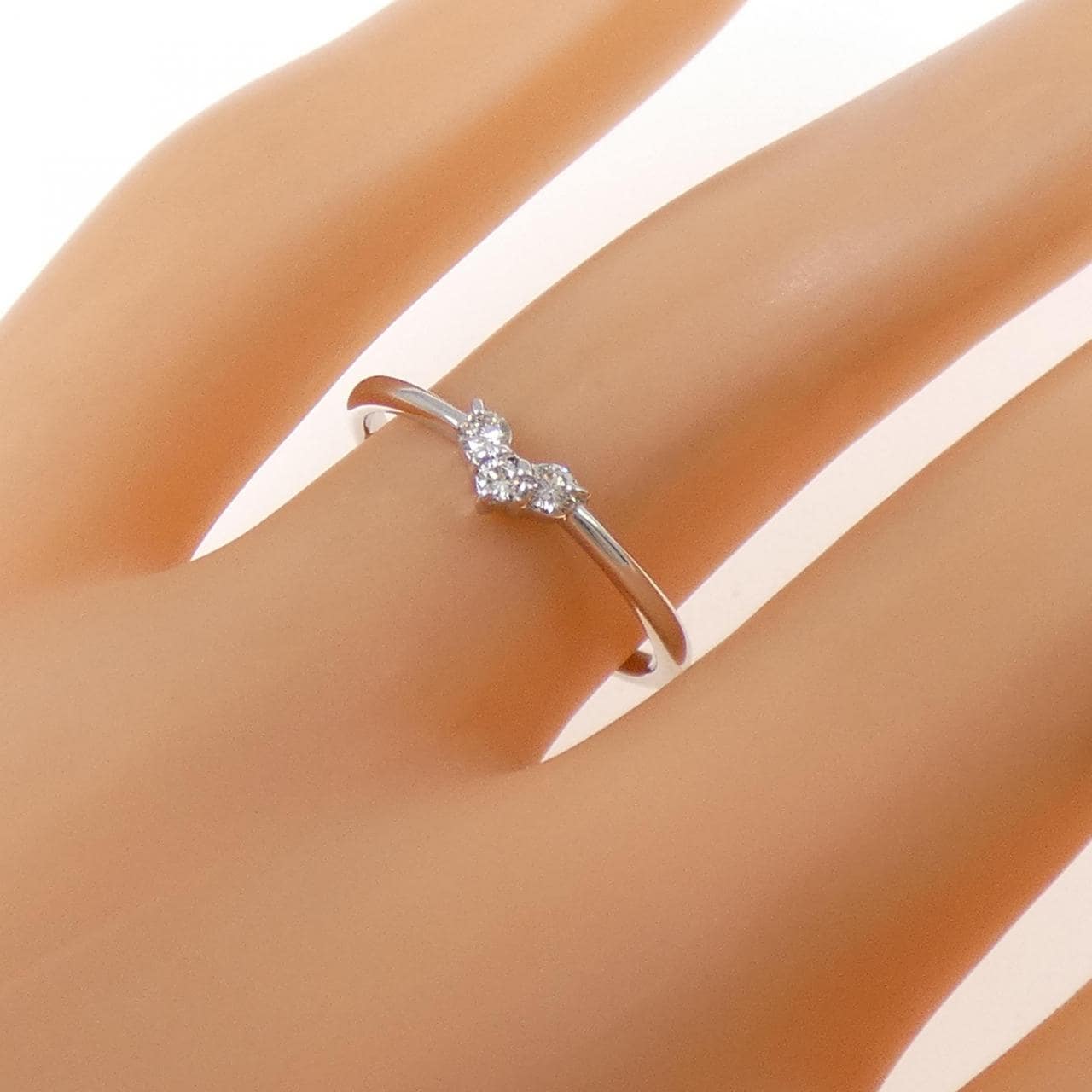 K10WG ダイヤモンド リング 0.10CT