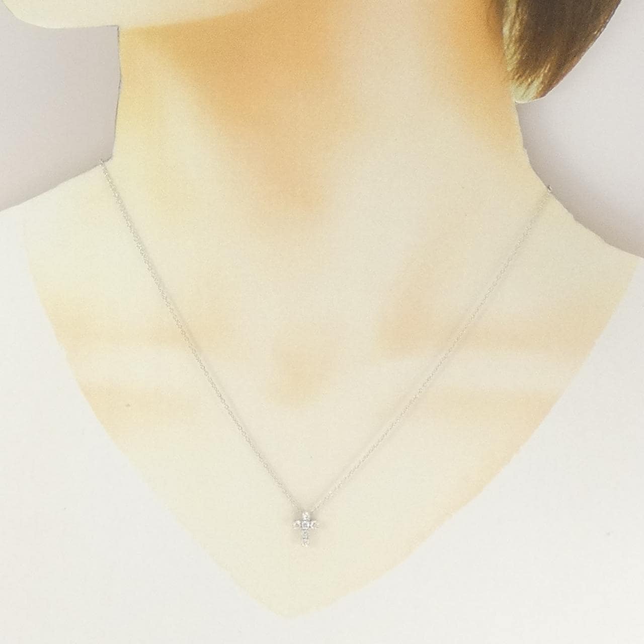 ポンテヴェキオ クロス ダイヤモンド ネックレス 0.23CT