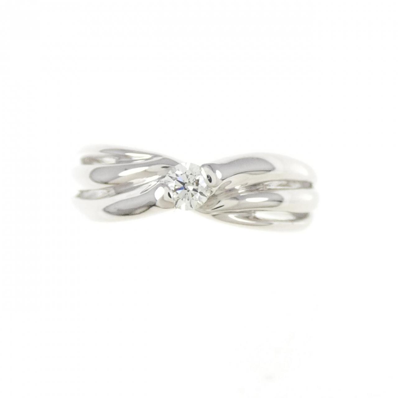 K18WG ダイヤモンド リング 0.12CT