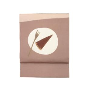 名古屋帯　塩瀬染帯　友禅金彩加工