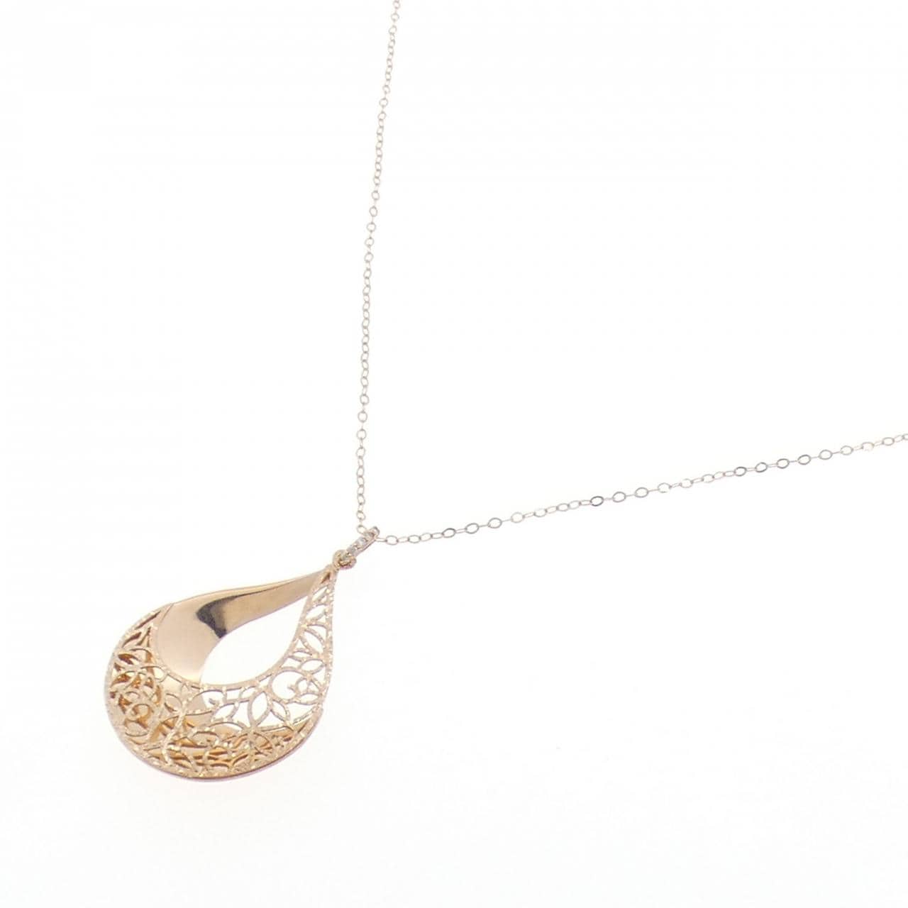 K18PG ダイヤモンド ネックレス 0.03CT