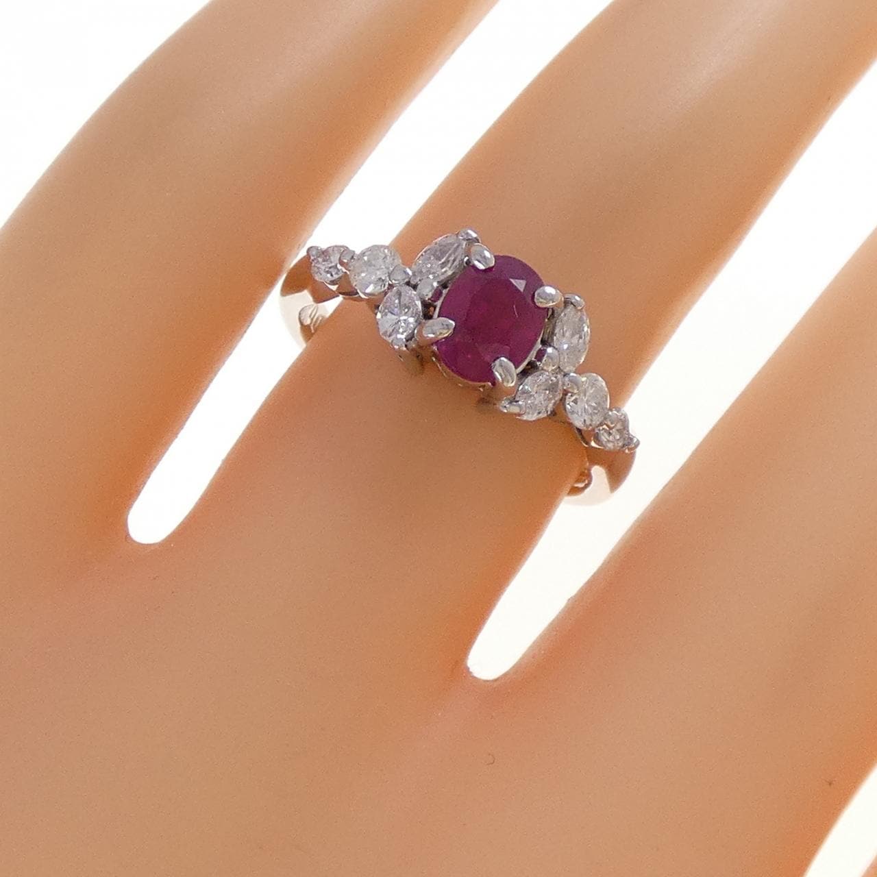 PT900 ルビー リング 1.02CT