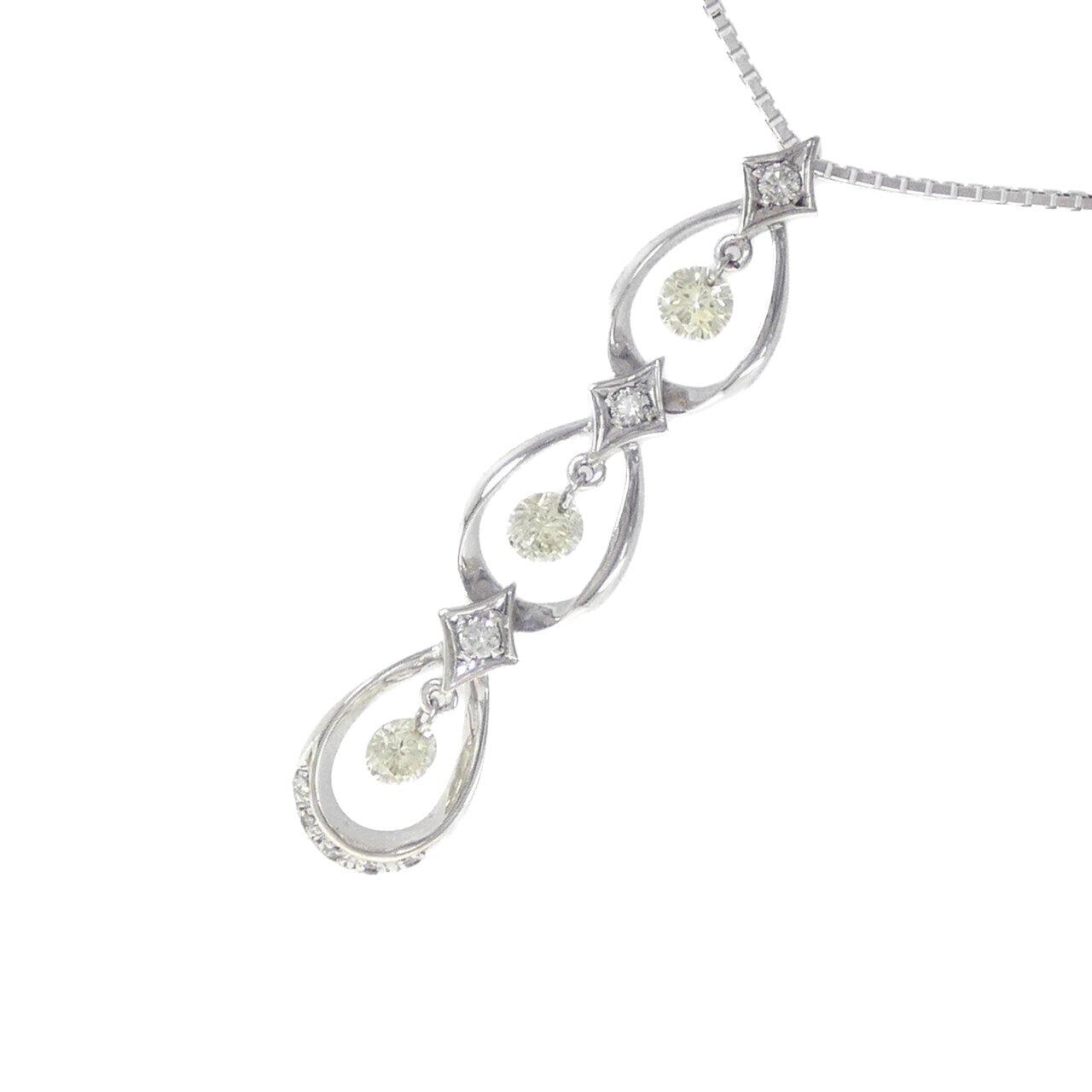 K18WG ダイヤモンド ネックレス 0.70CT
