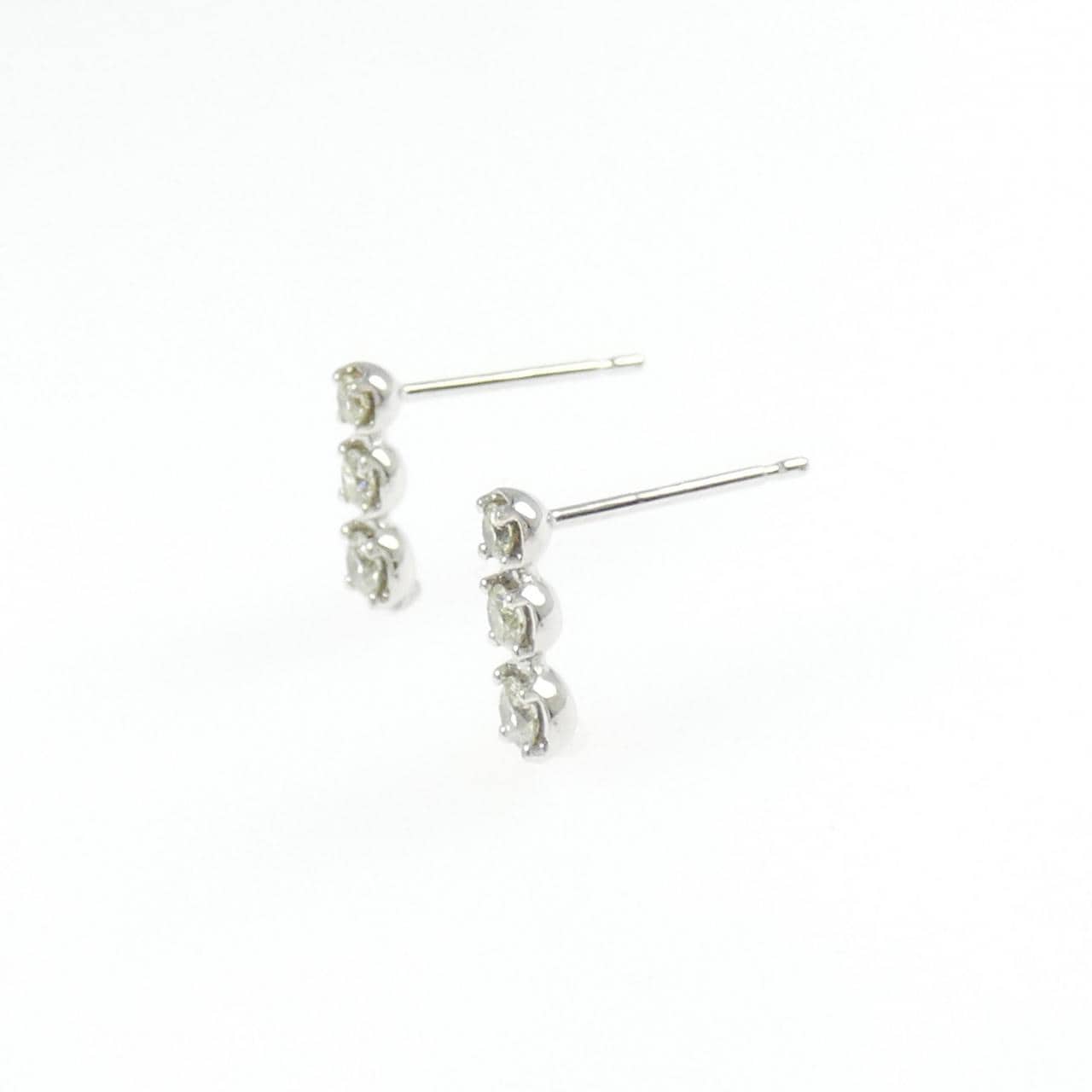 K18WG ダイヤモンド ピアス 0.26CT