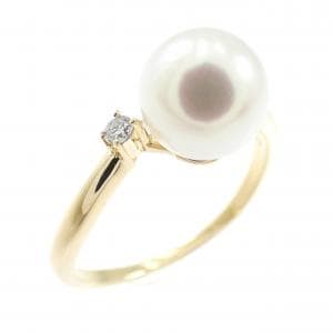 K18YG アコヤパール リング 7.4mm