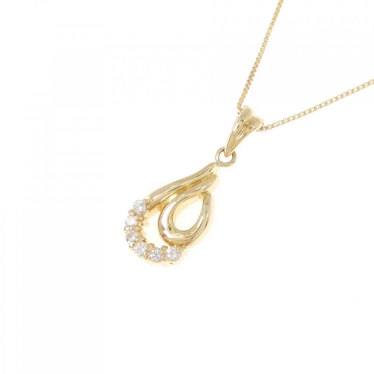 K18YG ダイヤモンド ネックレス 0.09CT
