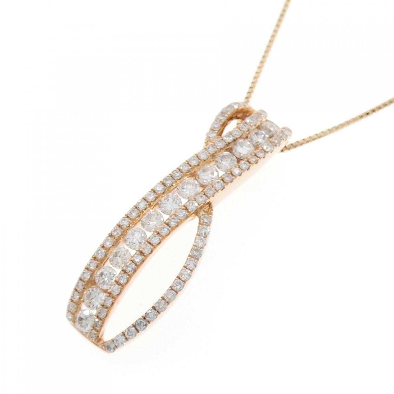 K18PG ダイヤモンド ネックレス 1.00CT
