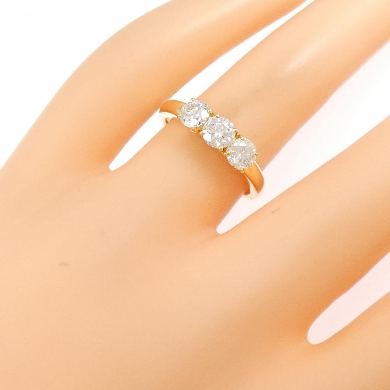 【リメイク】K18YG ダイヤモンド リング 0.933CT G SI1 3EXT-EXT