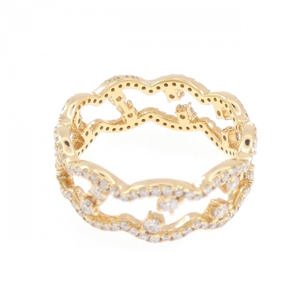 【新品】K18YG フルエタニティ ダイヤモンド リング 0.85CT