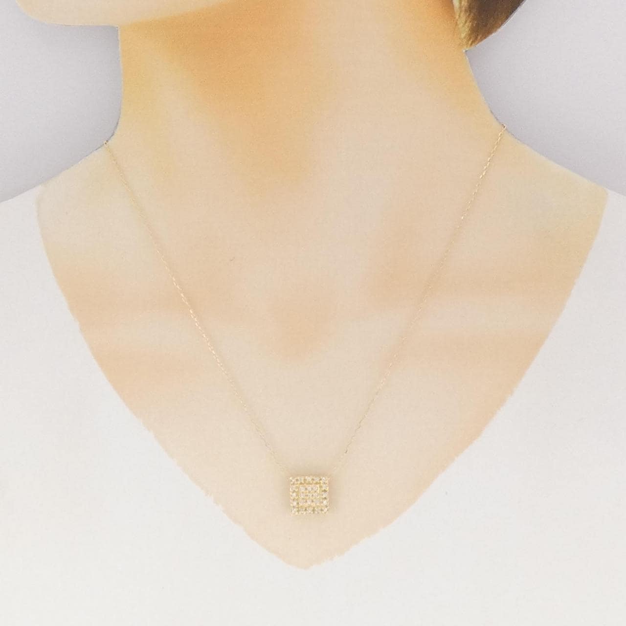 K18YG ダイヤモンド ネックレス 0.17CT