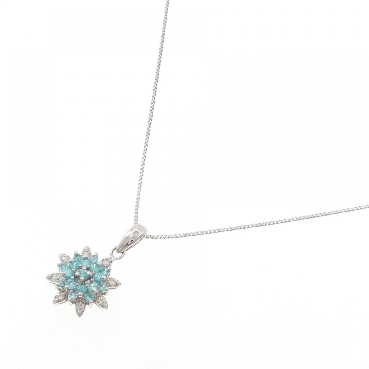 K18WG トルマリン ネックレス 0.15CT
