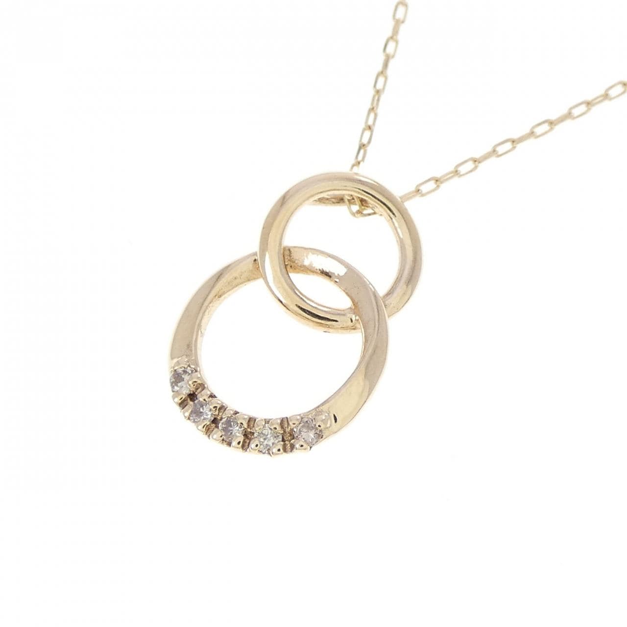 K10YG ダイヤモンド ネックレス 0.02CT