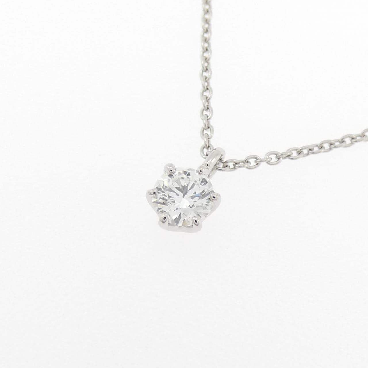 PT950/PT850 ソリティア ダイヤモンド ネックレス 0.188CT
