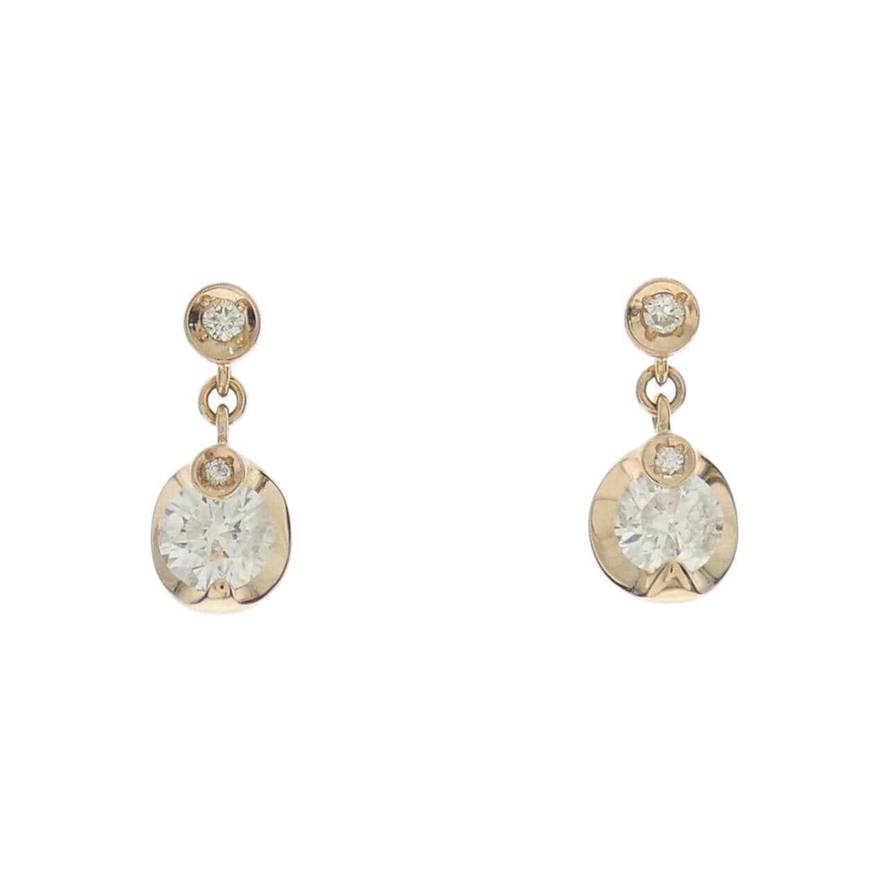 K18PG Diamond earrings 0.474CT