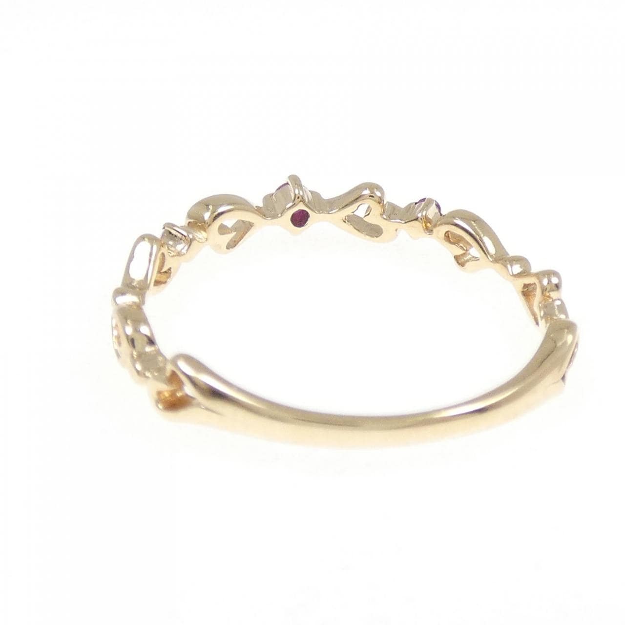 K10YG ハート ルビー リング