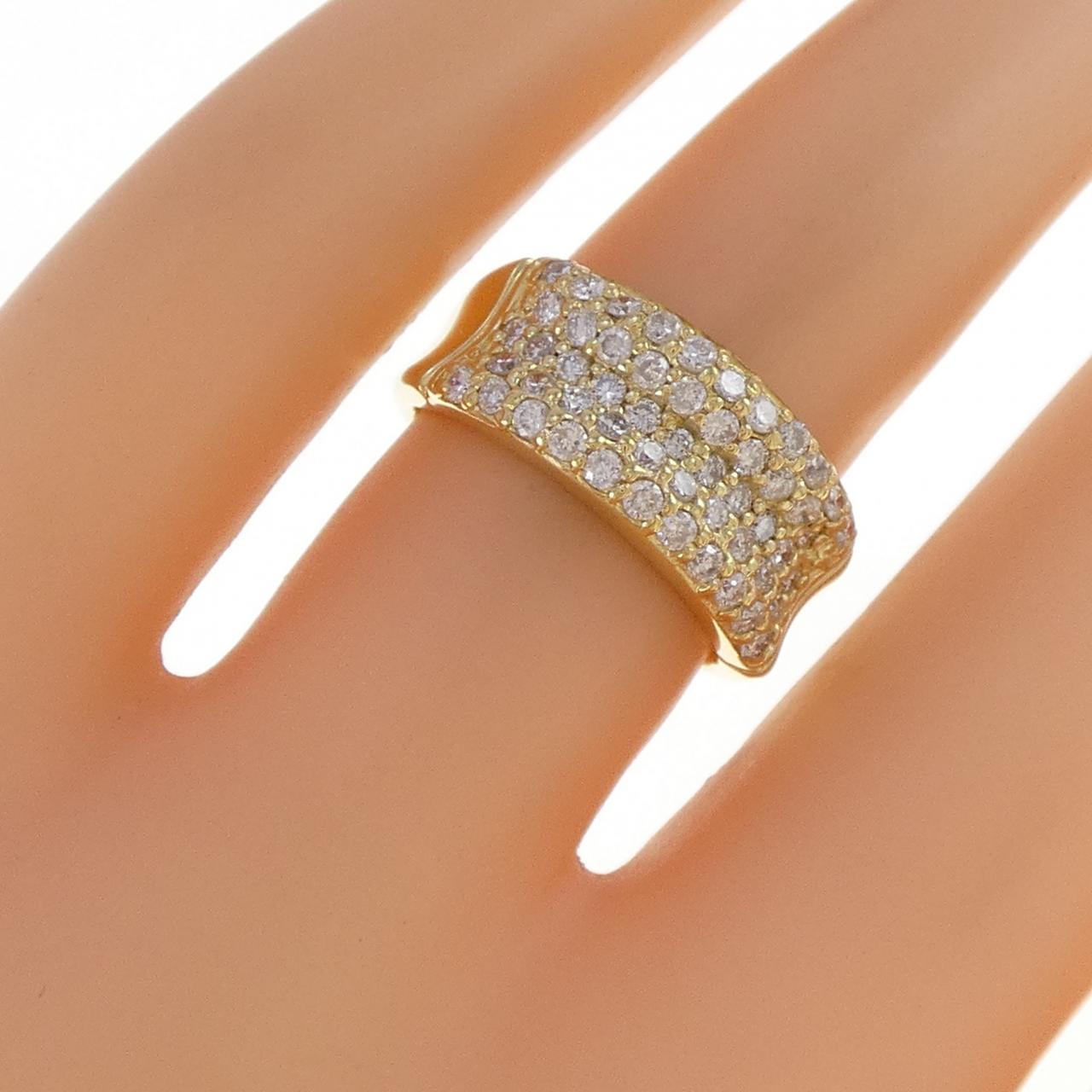 K18YG パヴェ ダイヤモンド リング 0.72CT