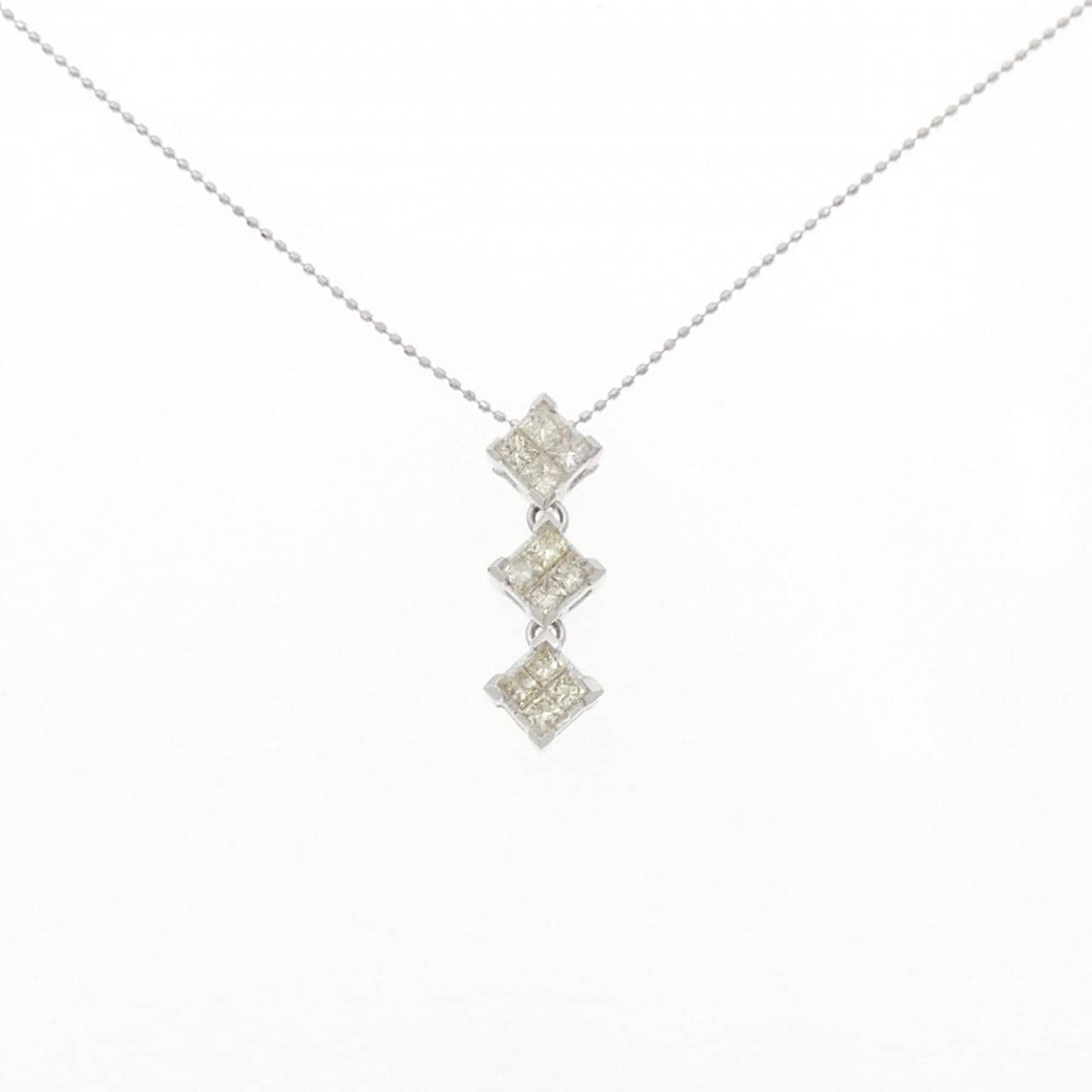 K18WG ダイヤモンド ネックレス 0.50CT