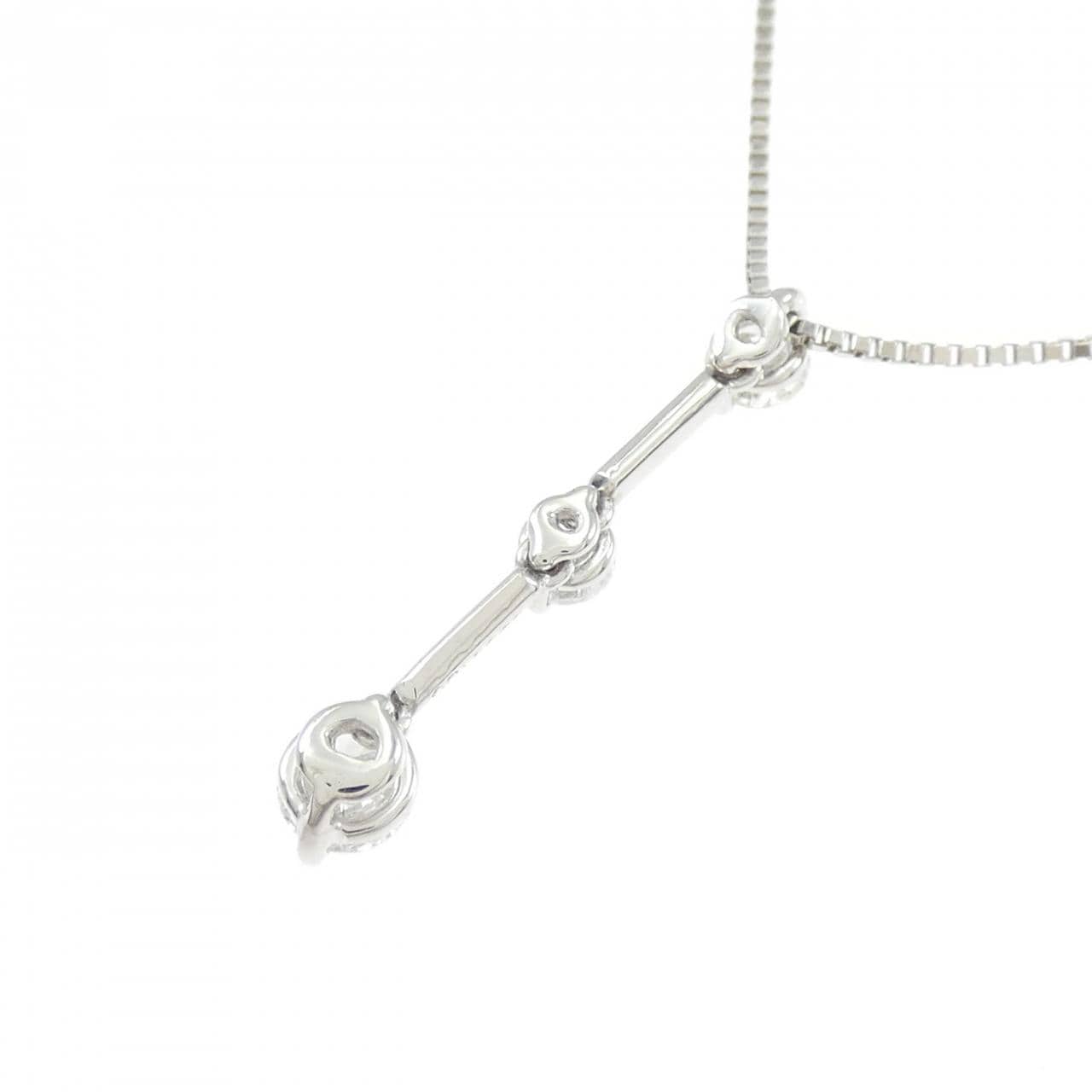 PT900/PT850 スリーストーン ダイヤモンド ネックレス 0.50CT