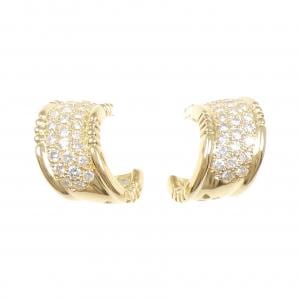 K18YG パヴェ ダイヤモンド ピアス