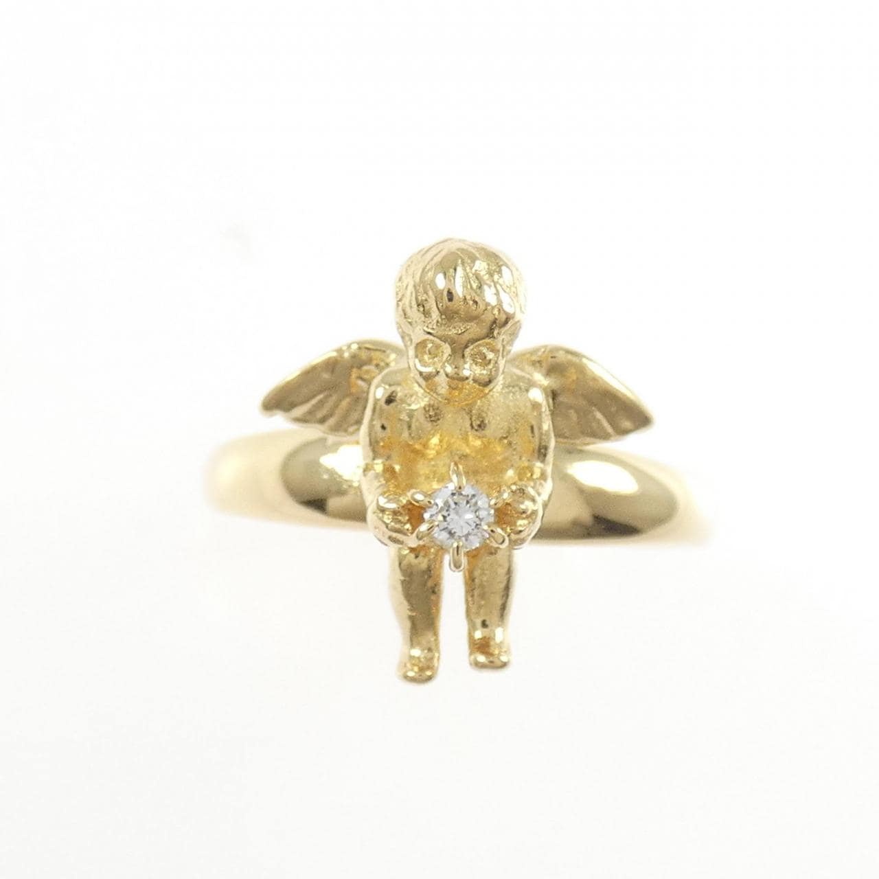 K18YG エンジェル ダイヤモンド リング 0.03CT