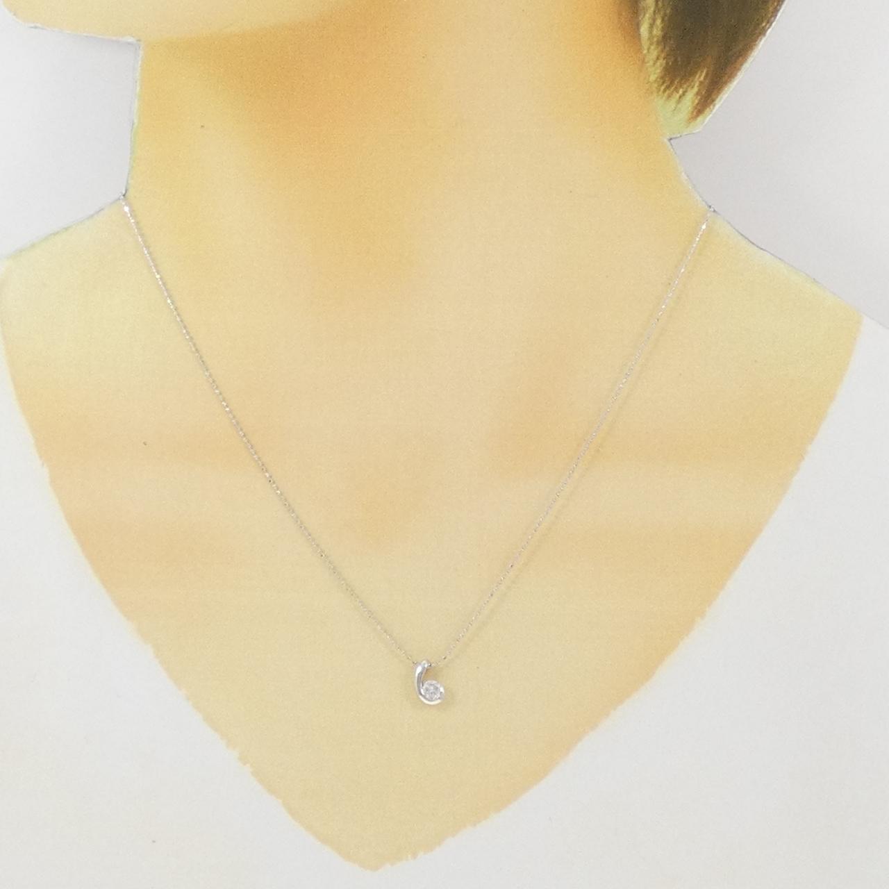 K18WG ダイヤモンド ネックレス 0.15CT