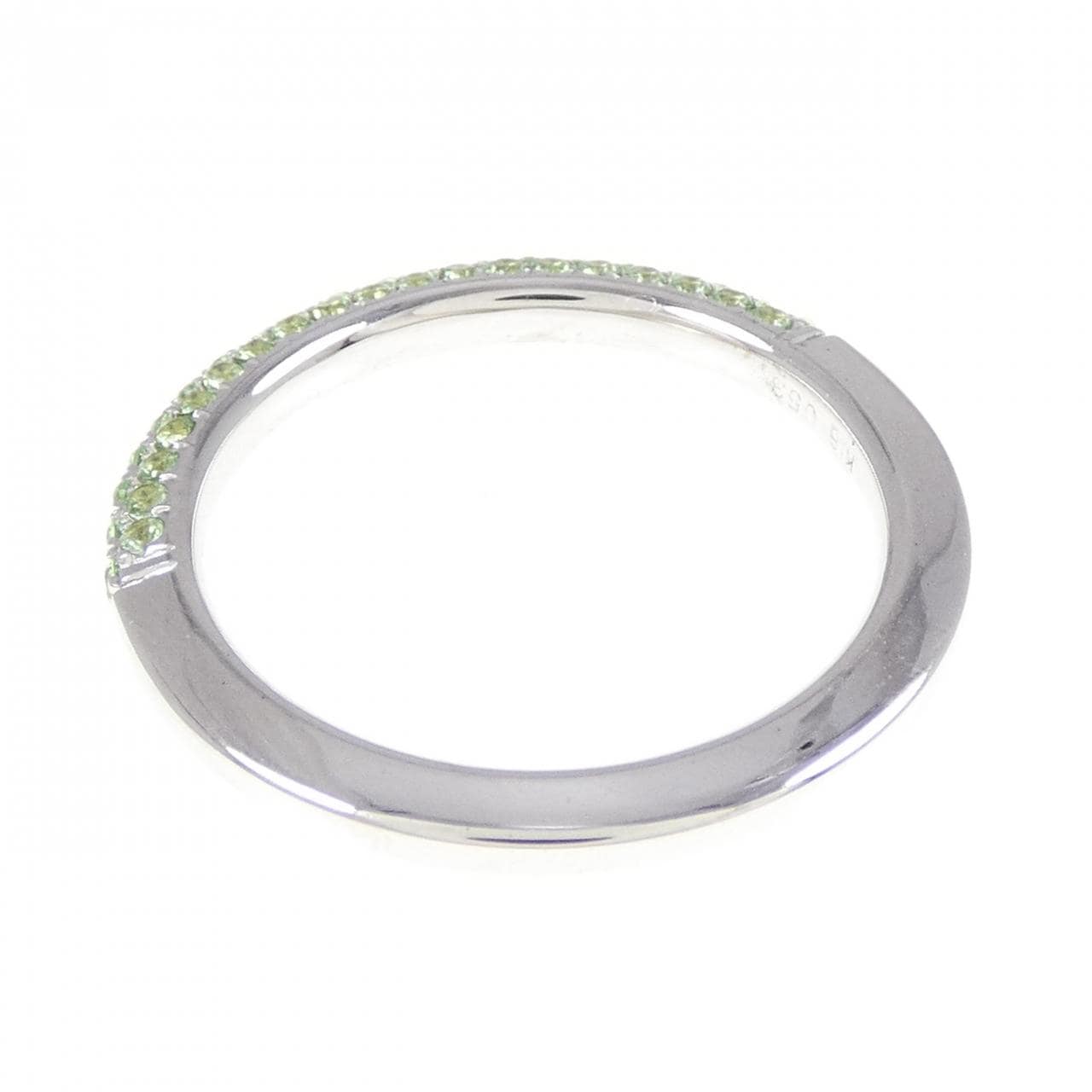 K18WG グリーンガーネット リング 0.53CT