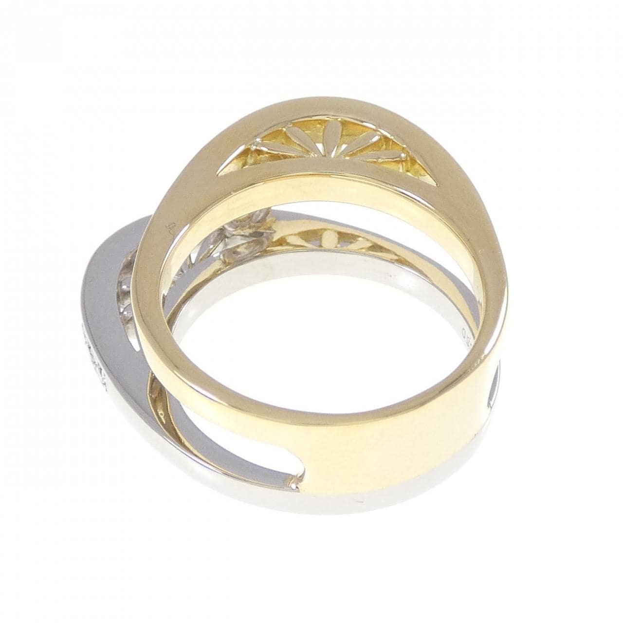 K18YG/PT900 ダイヤモンド リング 0.34CT