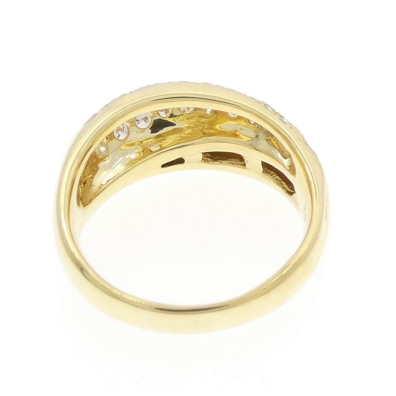 K18YG/K18PG パヴェ ダイヤモンド リング 0.70CT
