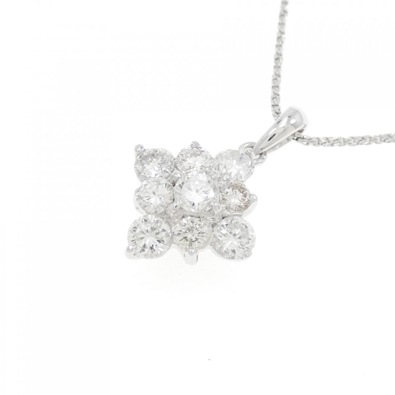 K18WG ダイヤモンド ネックレス 1.02CT