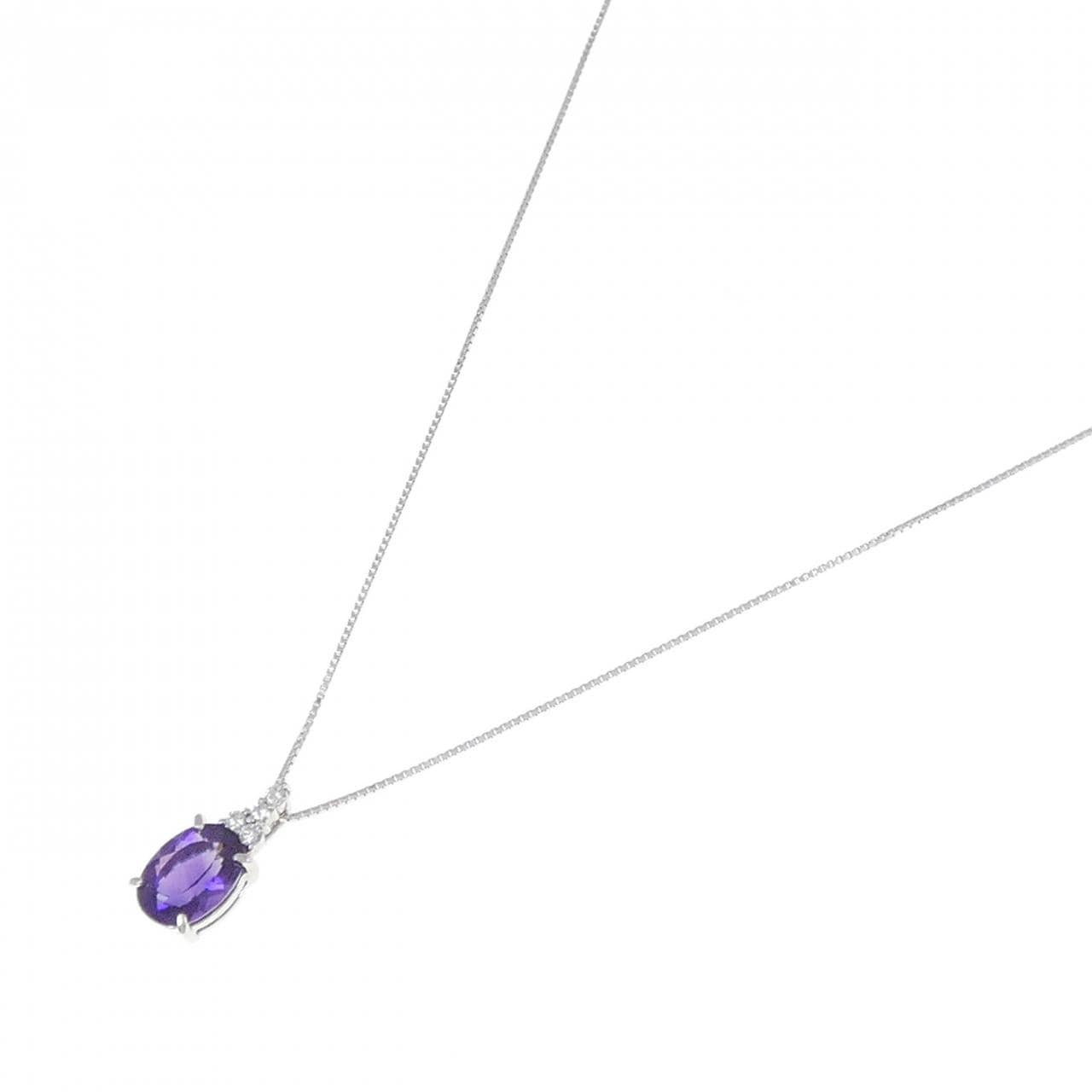 K18WG アメジスト ネックレス 1.01CT