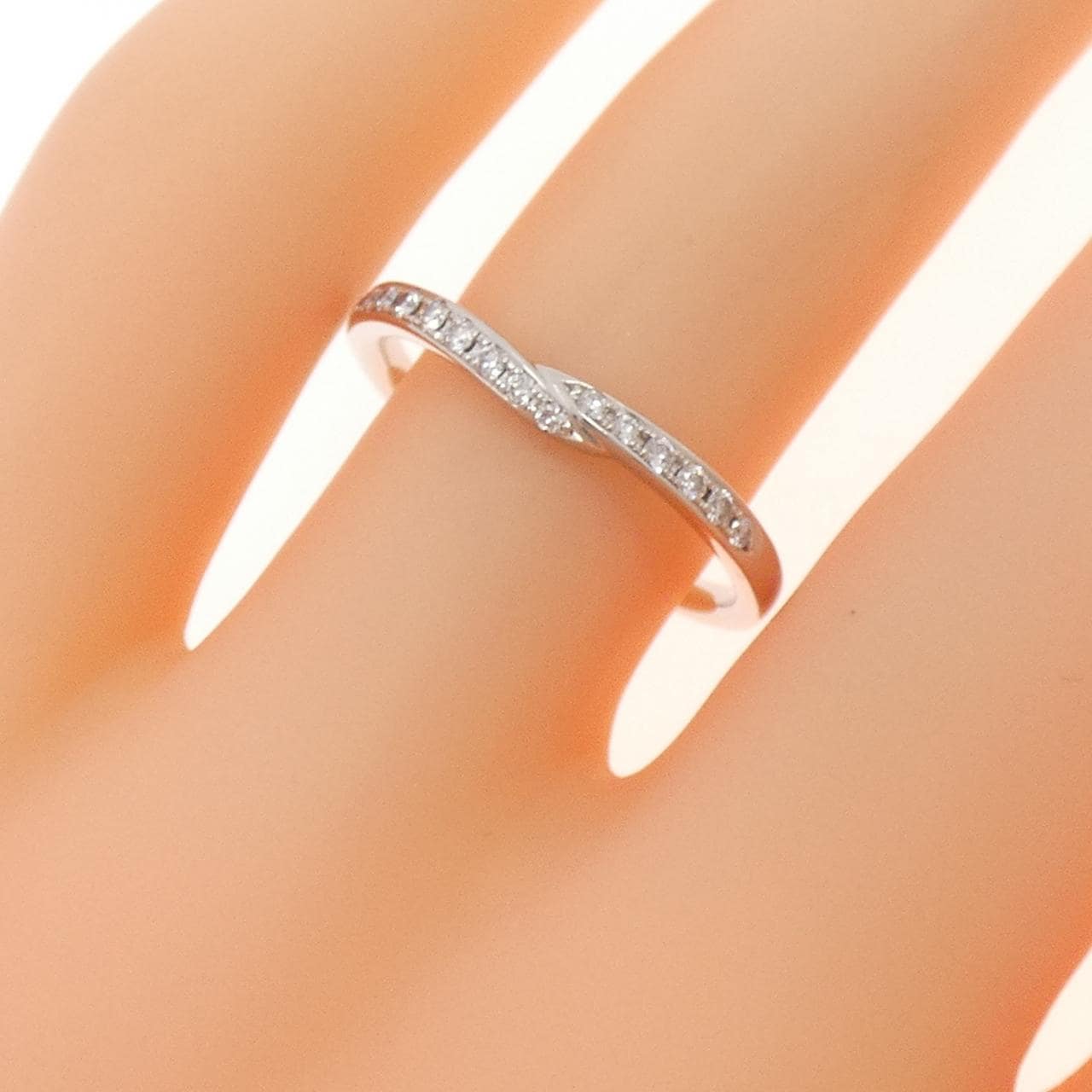 タサキ スティーレ デュアル パヴェ ライン リング 0.11CT