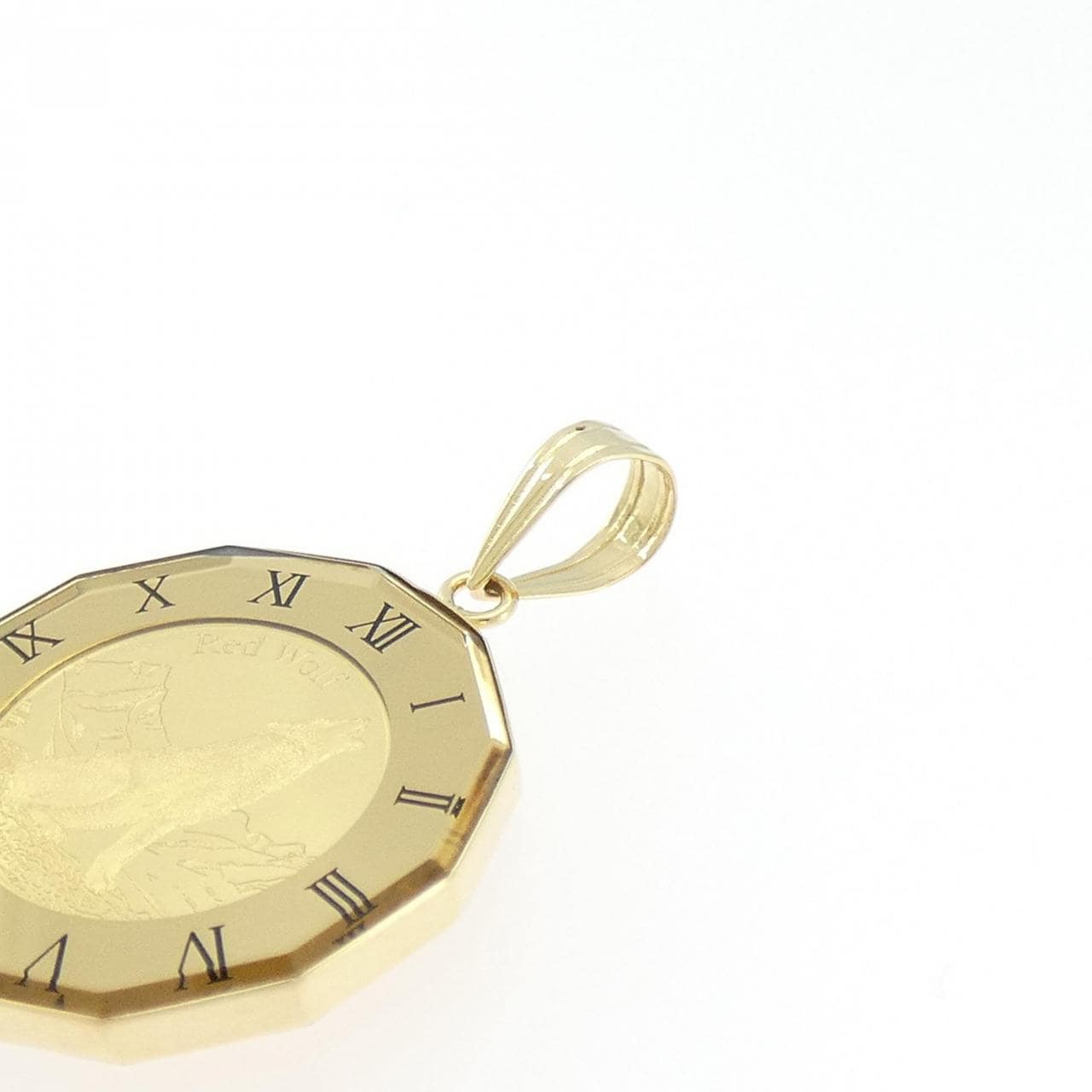 K18YG(枠) コイン ペンダント