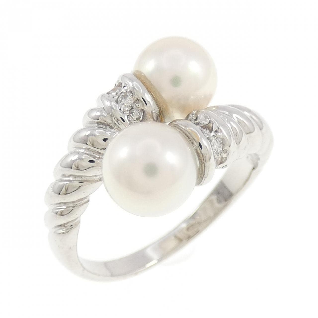 K18WG アコヤパール リング